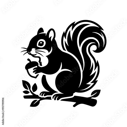 Squirrel Animal Silhouette Vector Illustration