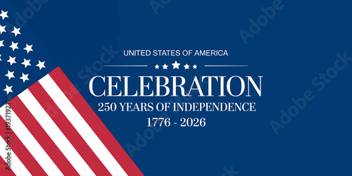 United States of America 250 years of independence celebration poster  American flag design
