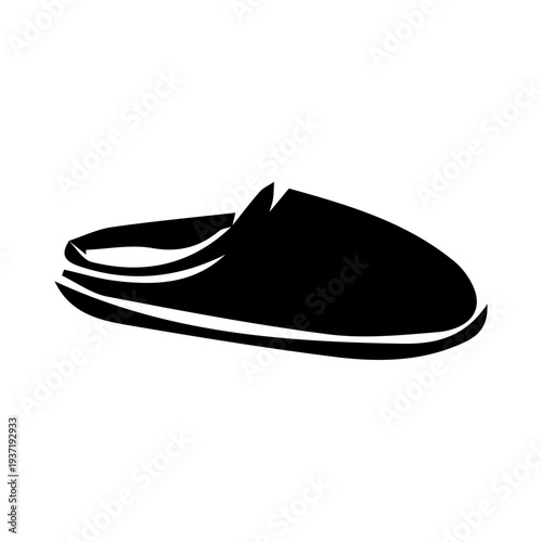 House Slipper Icon Comfortable Indoor Footwear Silhouette