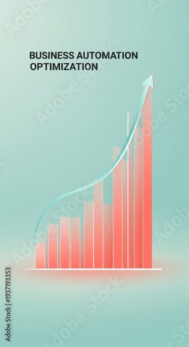 Bar Chart Graph With Upward Trend Arrow Business Growth Strategy