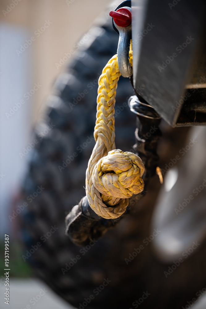Αυτοκόλλητο Off-road vehicle recovery gear soft shackle attached