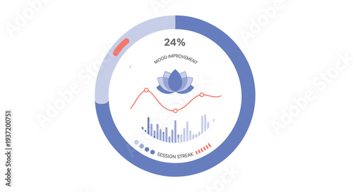 Infographic element with graph and statistics vector