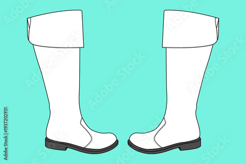 The Buccaneer’s Path: Tall Cuffed Adventure Boots Template