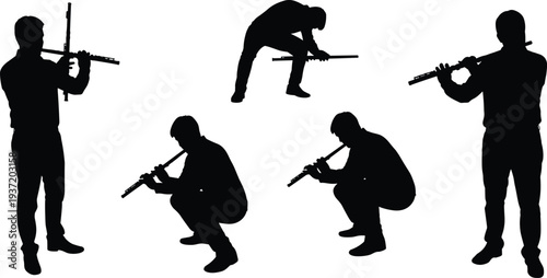 Military soldiers silhouette set with rifles in tactical poses, standing crouching and aiming, isolated on white background, security defense combat concept illustration collection