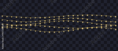 Vibrant golden fairy lights gently twinkle creating a joyful and inviting ambiance for all celebrations