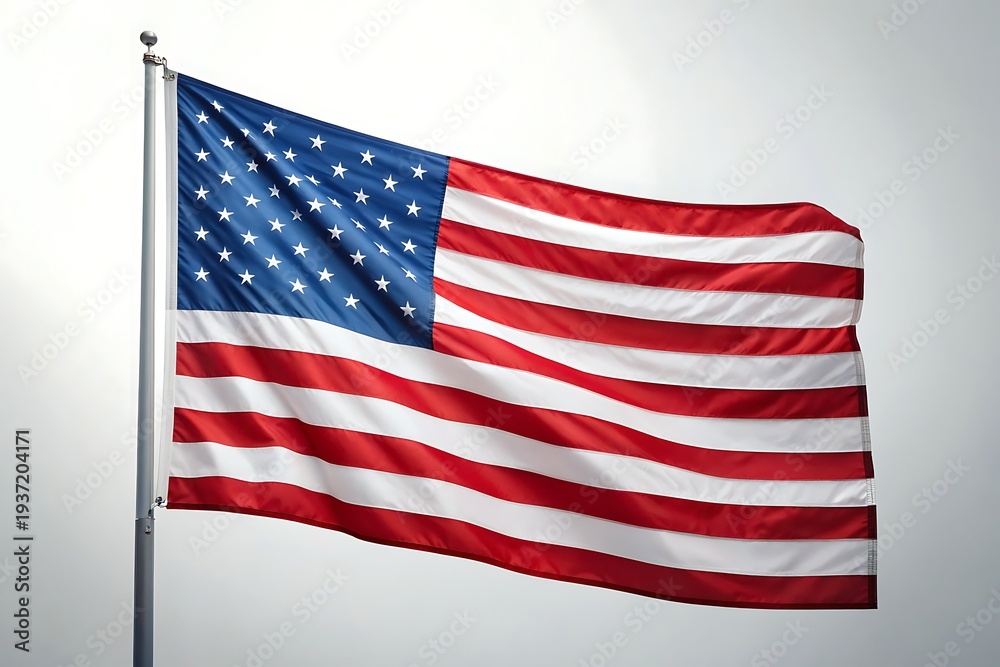 Fototapeta premium American flag icon set. Flat style.