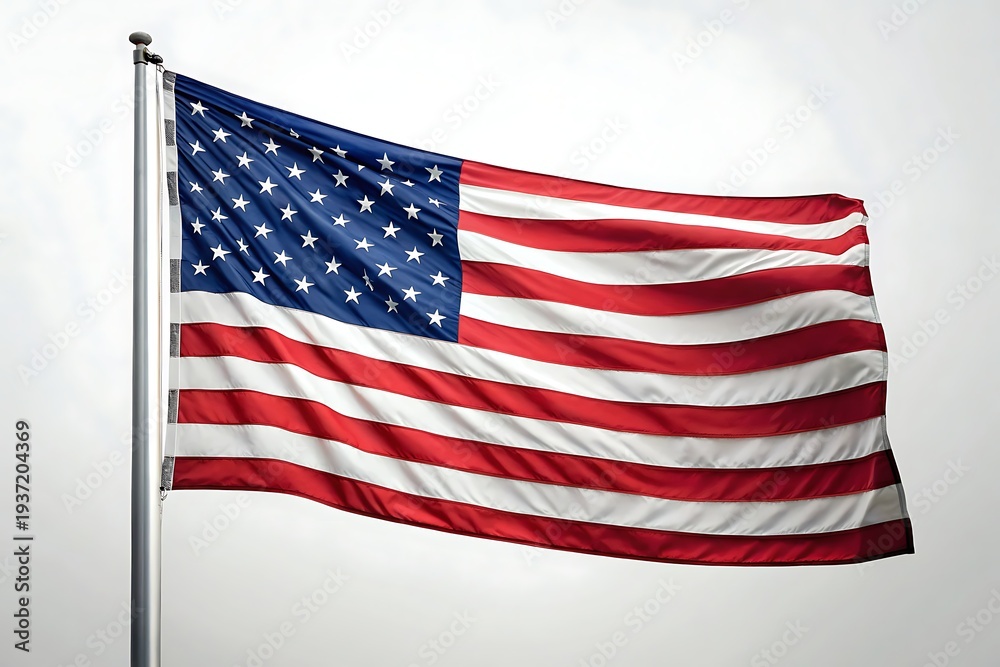 Obraz premium American flag icon set. Flat style.