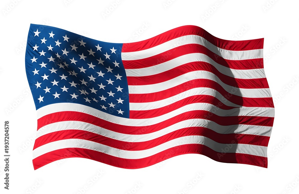 Obraz premium American flag icon set. Flat style.