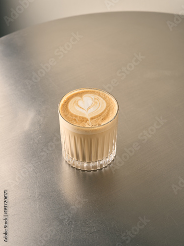 Artistic depiction featuring solitary coffee cup with refined details