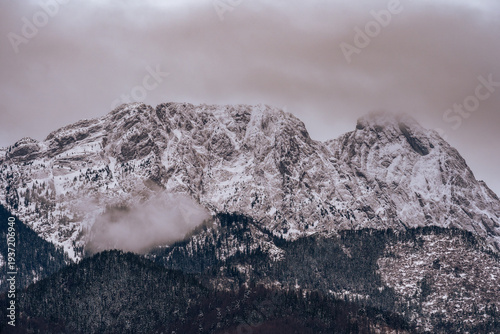 Solitary and Majestic Giewont in Winter Silence