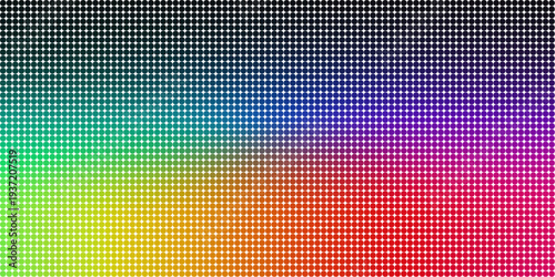 Bright color spectrum background inspired by RGB palette and rainbow gradients. Smooth radial shapes and vibrant glow create a modern digital design.