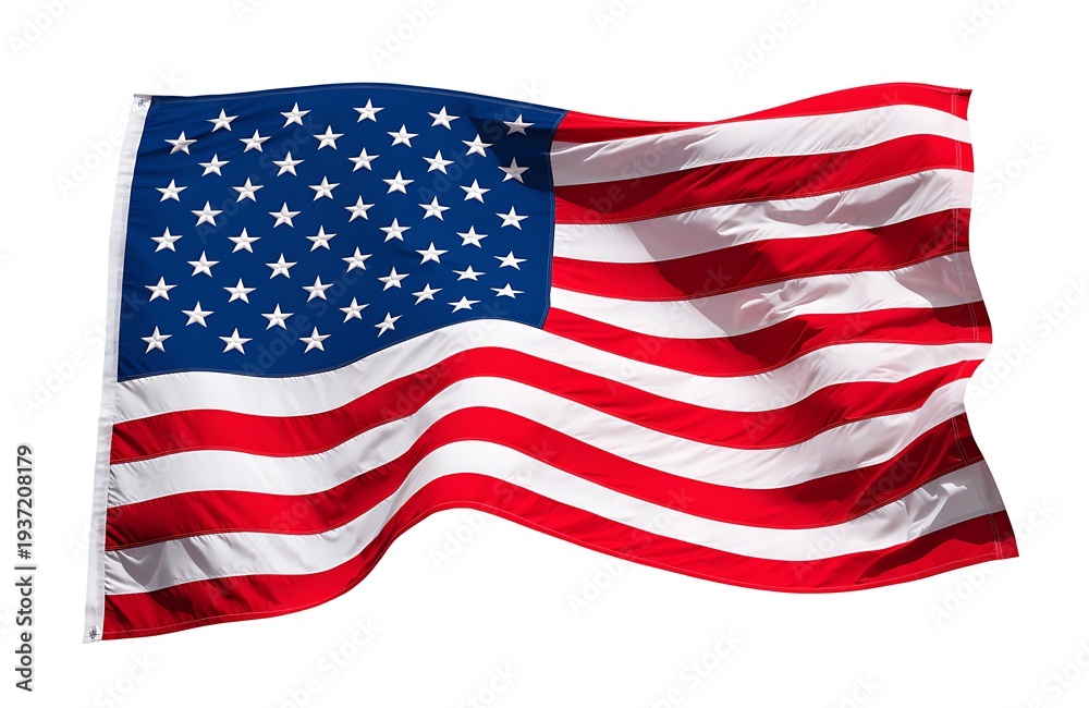 Fototapeta premium American flag icon set. Flat style.