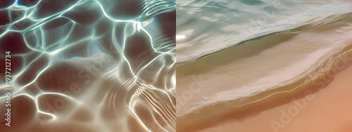 Serene ocean waves gently lapping on sandy beach
