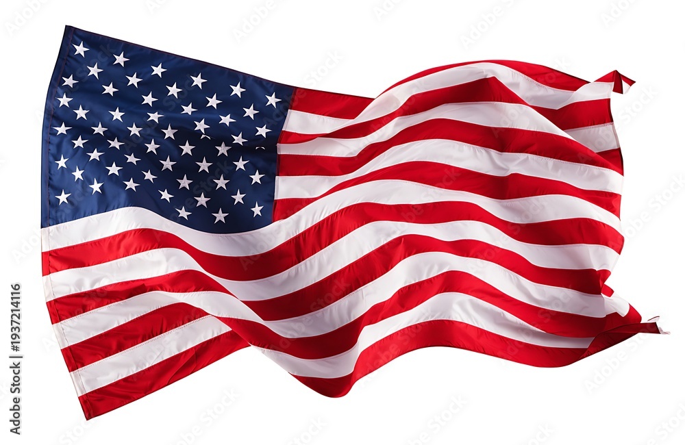 Fototapeta premium American flag icon set. Flat style.