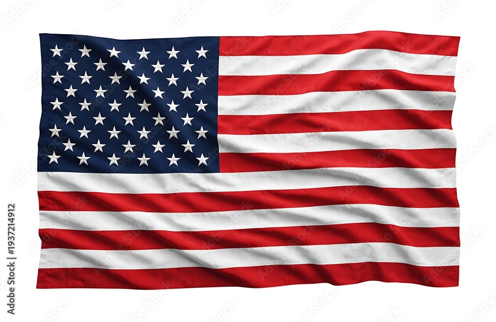 Obraz premium American flag icon set. Flat style.