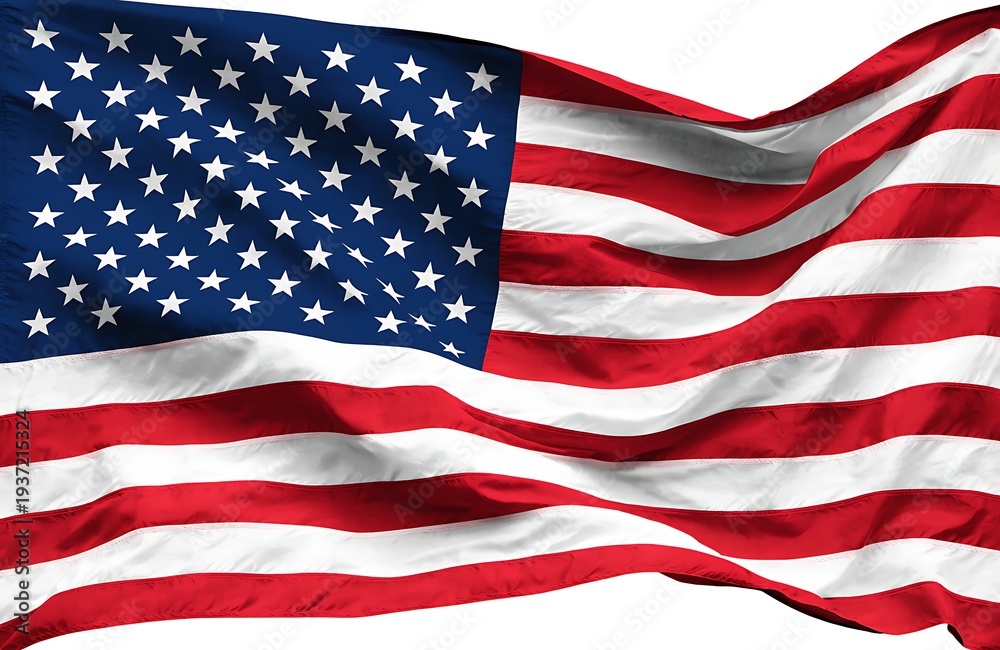 Obraz premium American flag icon set. Flat style.