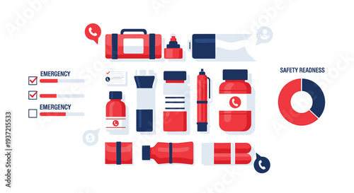 Set of 20 first aid icons vector