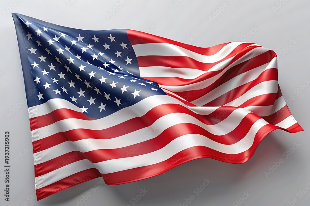 Obraz premium American flag icon set. Flat style.