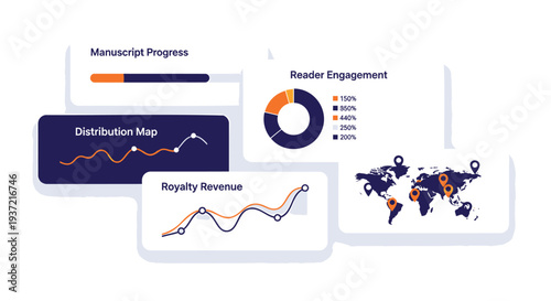 Set of 5 business infographic elements vector
