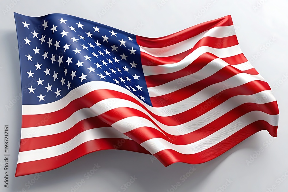 Obraz premium American flag icon set. Flat style.
