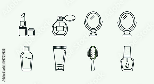 Cosmetics and beauty products illustration