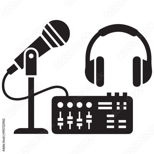 Professionals engaging in dynamic podcast discussion and recording