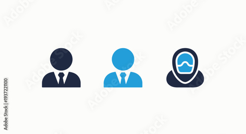 Diverse Professional Business People Avatars Representing Corporate Leadership, Anonymity, and Cybersecurity Identity Concepts
