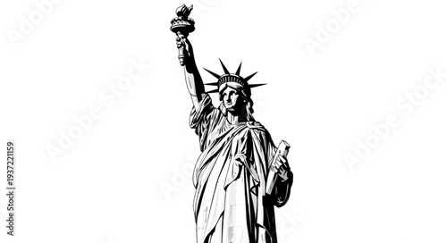 Statue of Liberty - Iconic American Symbol of Freedom and Democracy.