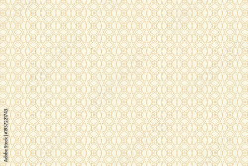 Intricate beige pattern with repeating floral design elements