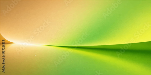 Abstract green background with dynamic waves and bright light lines creates a vector illustration featuring a nature inspired curve pattern and motion texture for a modern art wallpaper design