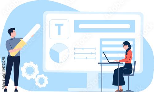 Brand guidelines development. Web frontend design concept