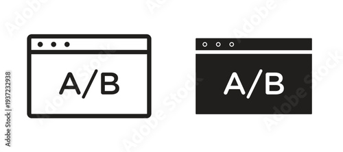 A B test icon vector design template and illustration EPS10.