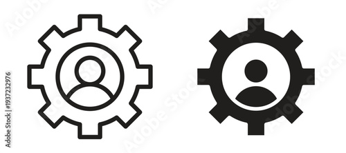 Account settings icon vector design template and illustration EPS10.