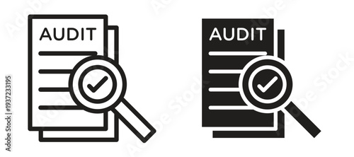 Audit report icon vector design template and illustration EPS10.