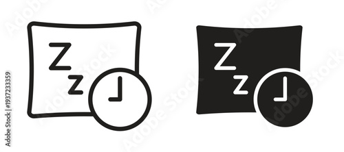 Bedtime icon vector design template and illustration EPS10.