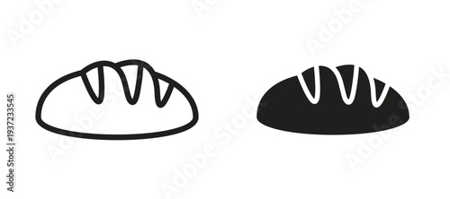 Bread loaf icon vector design template and illustration EPS10.
