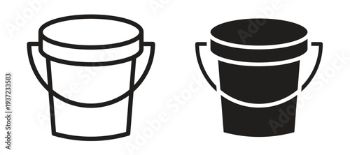 Bucket icon vector design template and illustration EPS10.