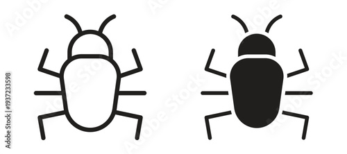 Bug icon vector design template and illustration EPS10.