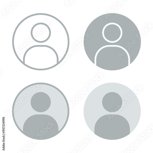 User profile avatar icons for account and member interface