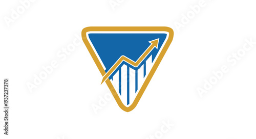 Abstract Financial Growth Symbol In Triangle Shape Representing Business And Data Analysis