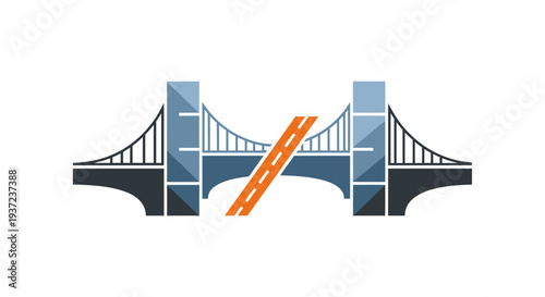 Abstract Bridge Concept: Modern Design Depicting Connectivity and Architectural Marvel