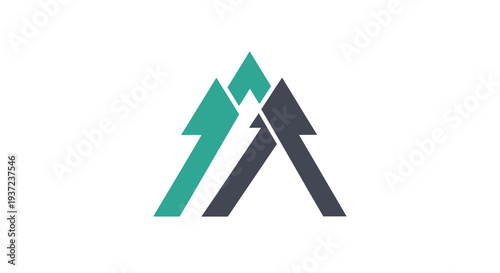 Abstract Arrow Design: Directional Ascent and Business Growth Visualization