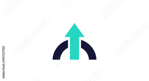 Abstract Arrow Logo Illustrating Advancement, Progress, And Rising Momentum In Business