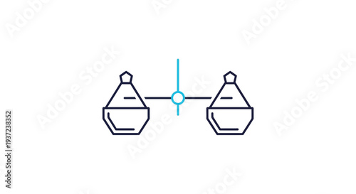 Abstract Geometric Balance Symbol Representing Equality and Equilibrium in Business