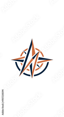Abstract Compass Design Illustrating Navigation, Direction, and Strategic Planning Concept