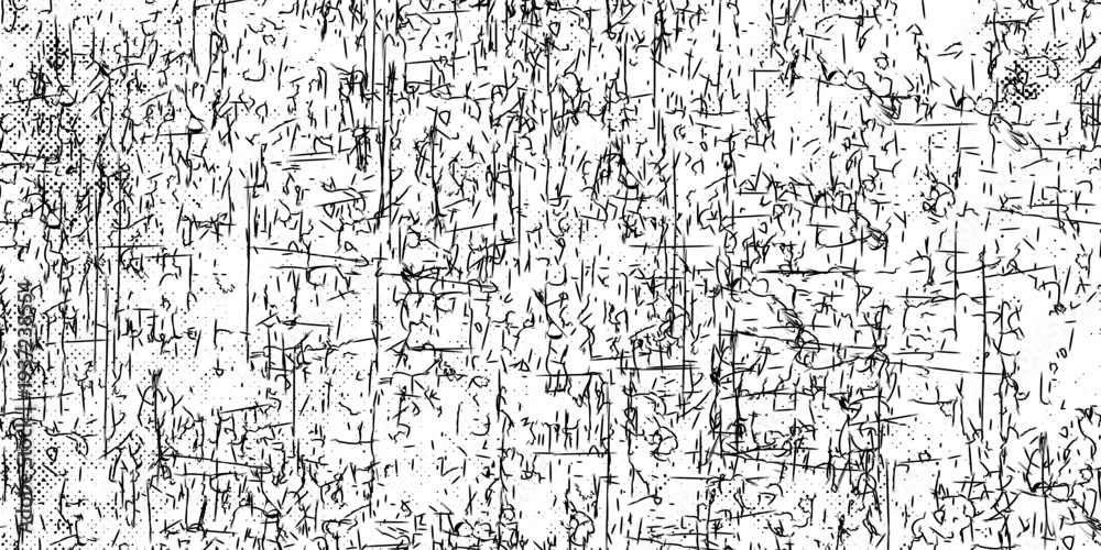 Fototapeta premium Crack seamless pattern. Repeating crackle texture. Black stone effect on white background. Repeated ground structure for prints design. eps 10