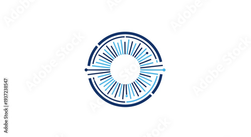 Abstract Eye Logo Representing Futuristic Vision, Technology, And Data Visualization
