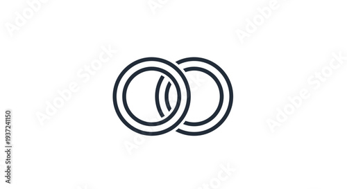 Simple coffee bean icon design.
