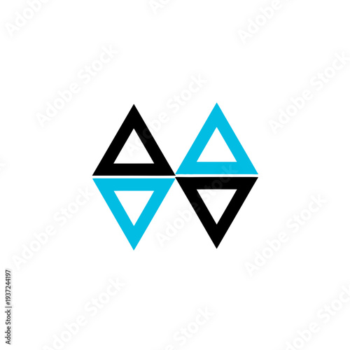 Free Download Abstract Geometric Composition Featuring Symmetrical Triangles in Contrasting Hues, Clean Design - GFXLoad