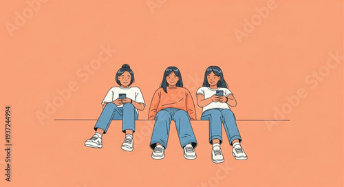 Three young girls sitting together on the floor.